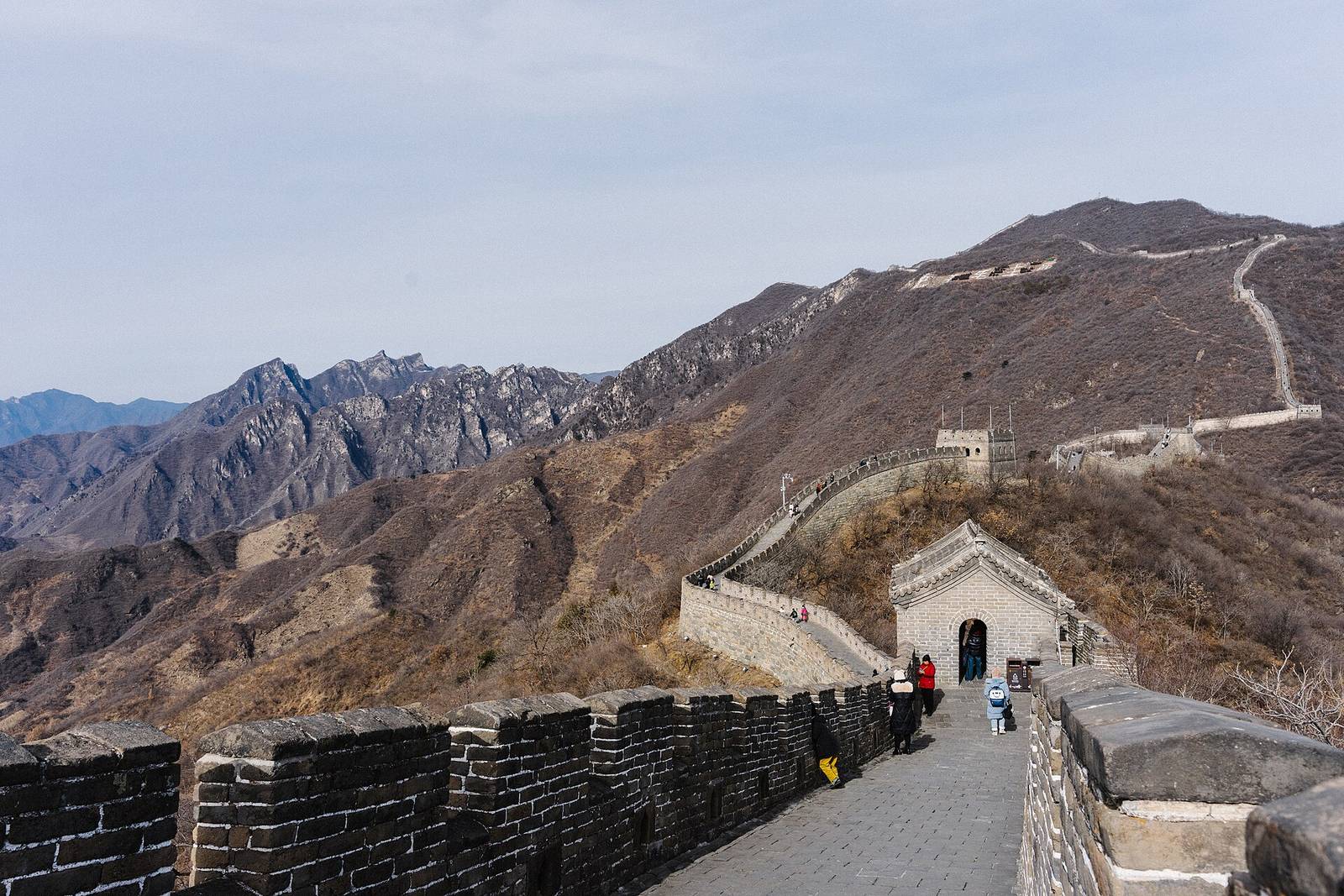 The Great Wall at Mutianyu climbing a mountain ridge